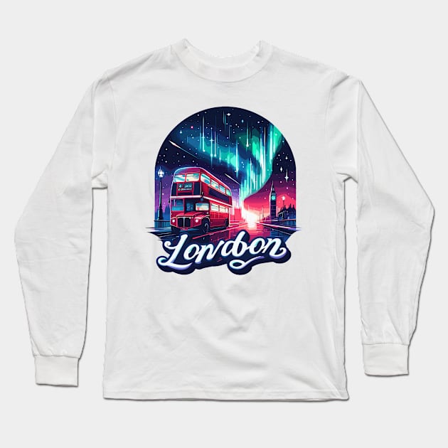 London Bus Long Sleeve T-Shirt by Vehicles-Art